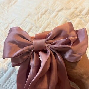 Handmade Silky Satin Hairbow Clip Barrette